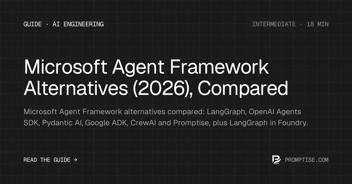 Microsoft Agent Framework Alternatives (2026), Compared | Promptise